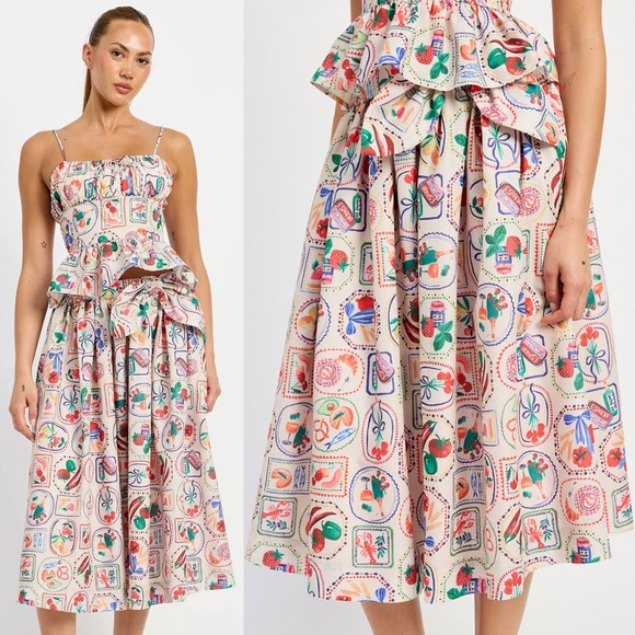 En Saison Nayeli printed midi skirt - Picture 1 of 12